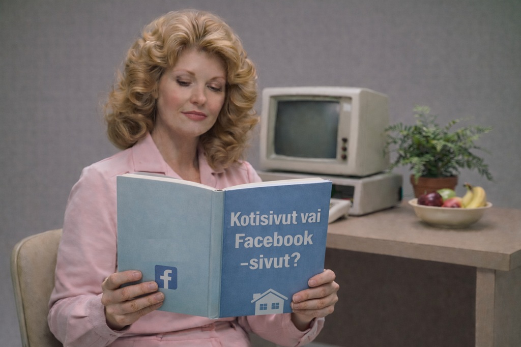 Kotisivut ja Facebook-sivu rinnakkain vertailussa pienyrityksen markkinointikanavina