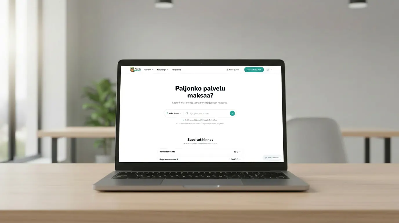 445+ palvelua, yksi alusta — Paljonkomaksaa.fi – Palveluvertailu Helsinki