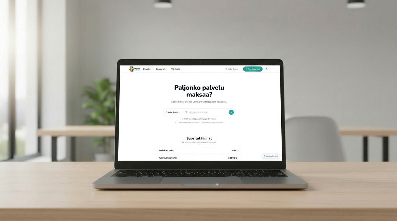 445+ palvelua, yksi alusta — Paljonkomaksaa.fi – Palveluvertailu Helsinki