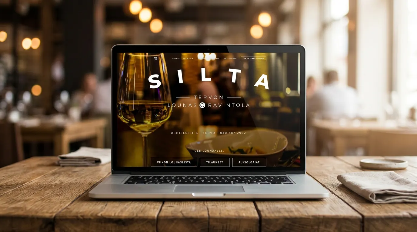 Ravintola Silta – Makkeen rakentama sivusto työpöytänäkymässä